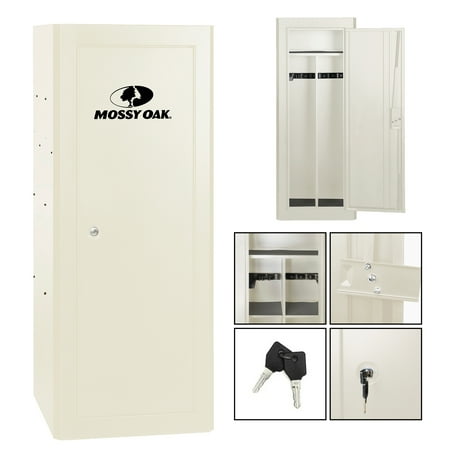 Mossy Oak 18 Gun Security Cabinet 21 in x 18 in x 55 in Rifle Key Lock White New