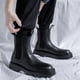 thumbnail image 4 of Botas Martin de hombre de gran tamaño, botas Chelsea de estilo británico para hombre, botas altas de cuero para invierno, botas de vellón, 4 of 6