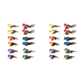 thumbnail image 1 of 12 Piezas Pájaros Plumas Mini Pájaro Artificial para Manualidades Bricolaje (pájaro Perla) Rojo, 1 of 9