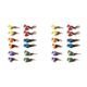 thumbnail image 1 of 12 Piezas Pájaros Plumas Mini Pájaro Artificial para Manualidades Bricolaje (pájaro Perla) Rojo, 1 of 9