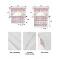thumbnail image 5 of Red Plaid Farmhouse Swag Curtains for Living Room/Bedroom Windows, Watercolor Cute Country Pigs Checkered Kitchen Curtains and Valances Set 36 Inch Length, Swags Valance Curtain Panels, 5 of 5
