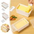 thumbnail image 1 of Contenedor de almacenamiento de queso con rebanadora incorporada - Caja de conservación de alimentos segura para refrigerador y congelador - Tapa hermética sellada para frescura - Organizador de, 1 of 9
