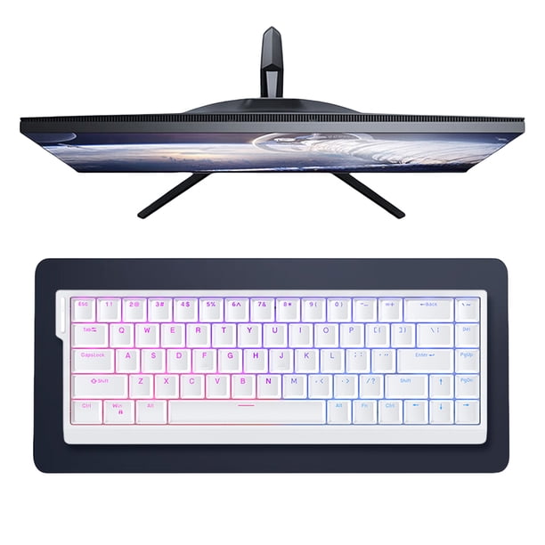 Teclado Compacto HE65 68 Teclas Interruptor Magnético RGB Retroiluminado para PC Laptop Rojo