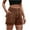 Brown, variant on Pxkloy Summer Junior Shorts Womens High Waisted Wide Leg Casual Denim Short Trendy Loose Fit Jean Shorts for Teen Girls Army Green,S