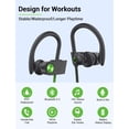 thumbnail image 2 of Stiive Bluetooth Headphones, 5.3 Wireless Sports Earbuds IPX7 Waterproof with Mic, Stereo Sweatproof in-Ear Earphones, Noise Cancelling Headsets for Gym Running Workout, 16 Hours Playtime - GreenBlack, 2 of 5