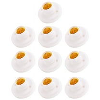 10x E27 plastic screw lamp holder-White