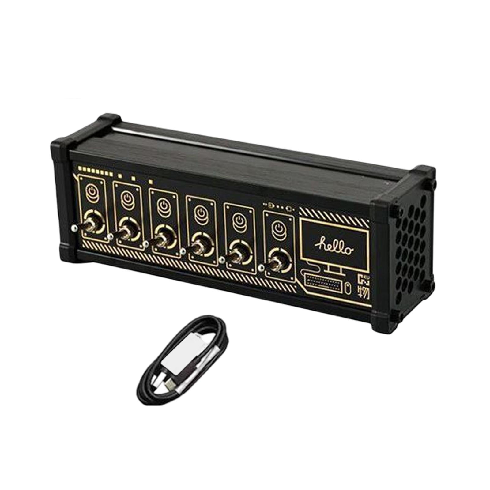 Portable 6 Port USB Hub Computer Accessory with Individual Control Switches Good Classic