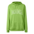thumbnail image 4 of zaveiop Mama Sweatshirt Casual Long Sleeve Hoodies Fall Loose Mom Gift Drawstring Pullover Tops with Pockets 2025 Big Sales (Green, XXL), 4 of 4