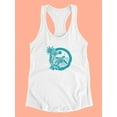 thumbnail image 3 of Sea Turtle Sunset Palm Art Racerback Tank Women -Image by Shutterstock, Female Large, 3 of 4