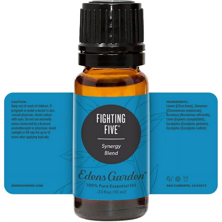 Fighting Five Synergy Blend Essential Oil by Edens Garden, 30 ml