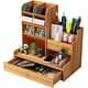 thumbnail image 1 of Organizador de escritorio de madera TUNC gran capacidad bricolaje con cajón color cereza, 1 of 5