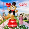 thumbnail image 4 of Oso giratorio B&D de Valentine Inflatables de 6 pies con LED para exteriores, 4 of 9