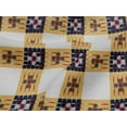 thumbnail image 4 of oneOone Viscose Jersey Fabric Check Ikat Decor Fabric Printed BTY 60 Inch Wide, 4 of 5