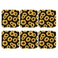 thumbnail image 2 of Balery 6 Pcs Sunflower 6leather Coasters Set, Drink Table Cup Coasters For Living Room Kitchen Coffee Decor, 2 of 9