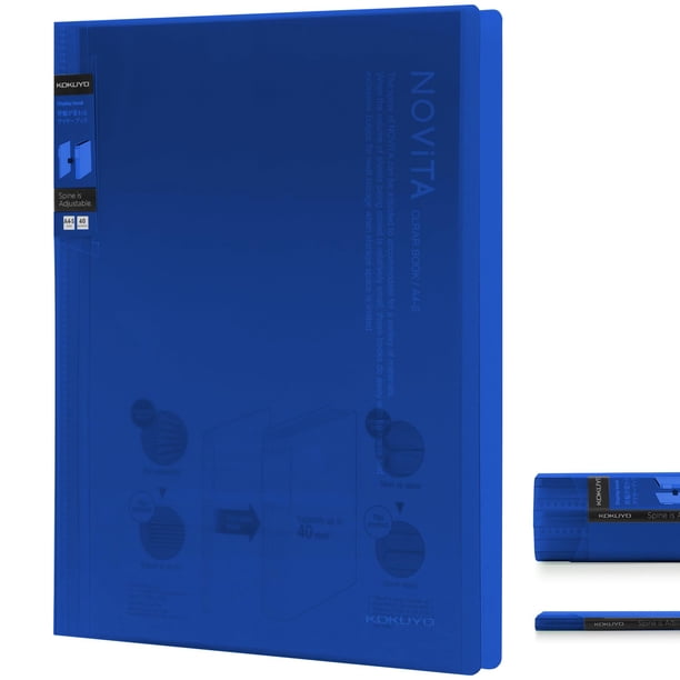 Carpeta KOKUYO RA-N40B de 40 bolsillos, azul, A4 y US Letter