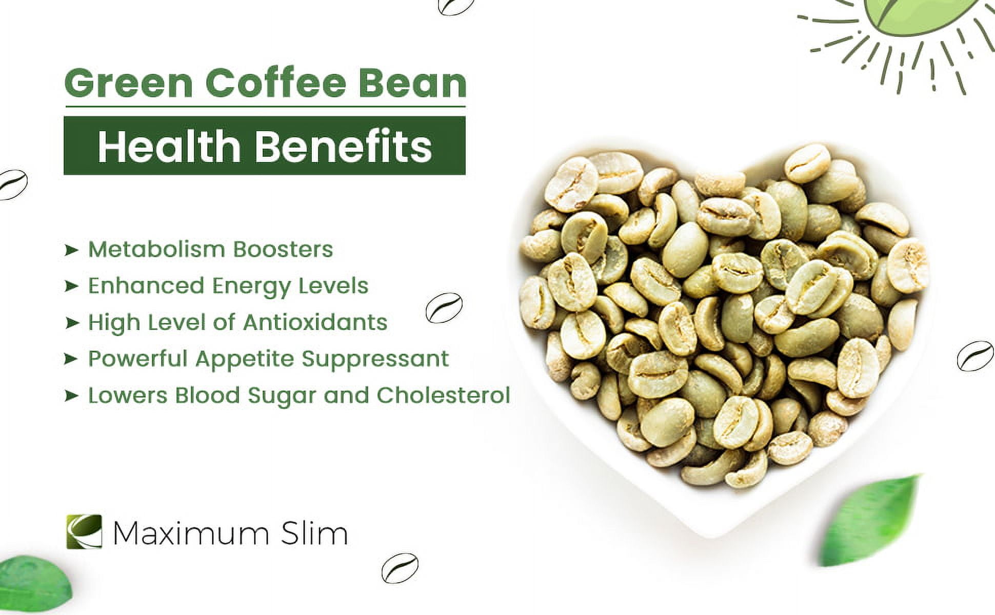 Premium Coffee BOOSTS your Metabolism DETOXES your Body & CONTROLS your Appetite. EFFECTIVE WEIGHT LOSS FORMULA has Original Green Coffee & Natural Herbal Extracts (Laxative Free), 12
