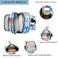 thumbnail image 3 of FORMRS Unisex School Backpack 17" Student Travel Bag with Laptop Compartment, Green Sailboats, 3 of 7