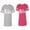 Men Heather / Women Pink, variant on The King The Queen Matching Couple Cotton Jerseys (Men Heather / Women Heather) (Men XXL / Women L)