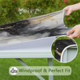 thumbnail image 6 of Black White Gold Marble Pattern Square Fitted Tablecloth with Elastic Edge,Square Table Cover,Washable Elastic Table Cover for Home Kitchen Party Decor 34"x34", 6 of 6