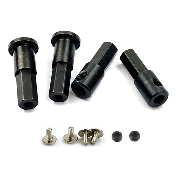 for D12 1/10 RC Car Upgrade Parts Metal 5mm Front Wheel Hub Hex Adapter Combiner & Rear Axle Shaft Adapter,A