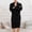Black, variant on Robe Men Women Fleece Dressing Gown Plush Flannel Warm House Coat Zipper Bathrobe with Pockets for Winter Pajamas Black M