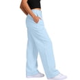 thumbnail image 4 of Posijego Dress Pants for Women Cotton Linen Wide Leg High Waisted Trousers Business Casual Office Linen Pants with Pockets, 4 of 6