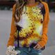 thumbnail image 2 of Camiseta de manga larga con cuello redondo para mujer a la moda, blusa holgada con estampado de otoño, sudadera Fridja FKASFK2524, 2 of 8