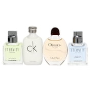 Calvin Klein 4pc Gift Set For Men Eternity+CK ONE+Obsession+Eternity Aqua 15ml ea