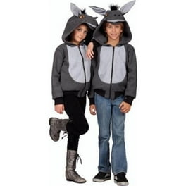 Donkey Big Head Childrens Costume Grey Mascot Donkey Big Head Childrens Costume Grey Mascot