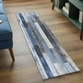 thumbnail image 5 of Blue Brown Farmhouse Kitchen Runner Rug 2x6 Washable Runners for Hallway Non Slip Vintage Wooden Country Large Area Rug Indoor Floor Carpet for Bathroom Laundry Entryway Bedroom Living Room, 5 of 8