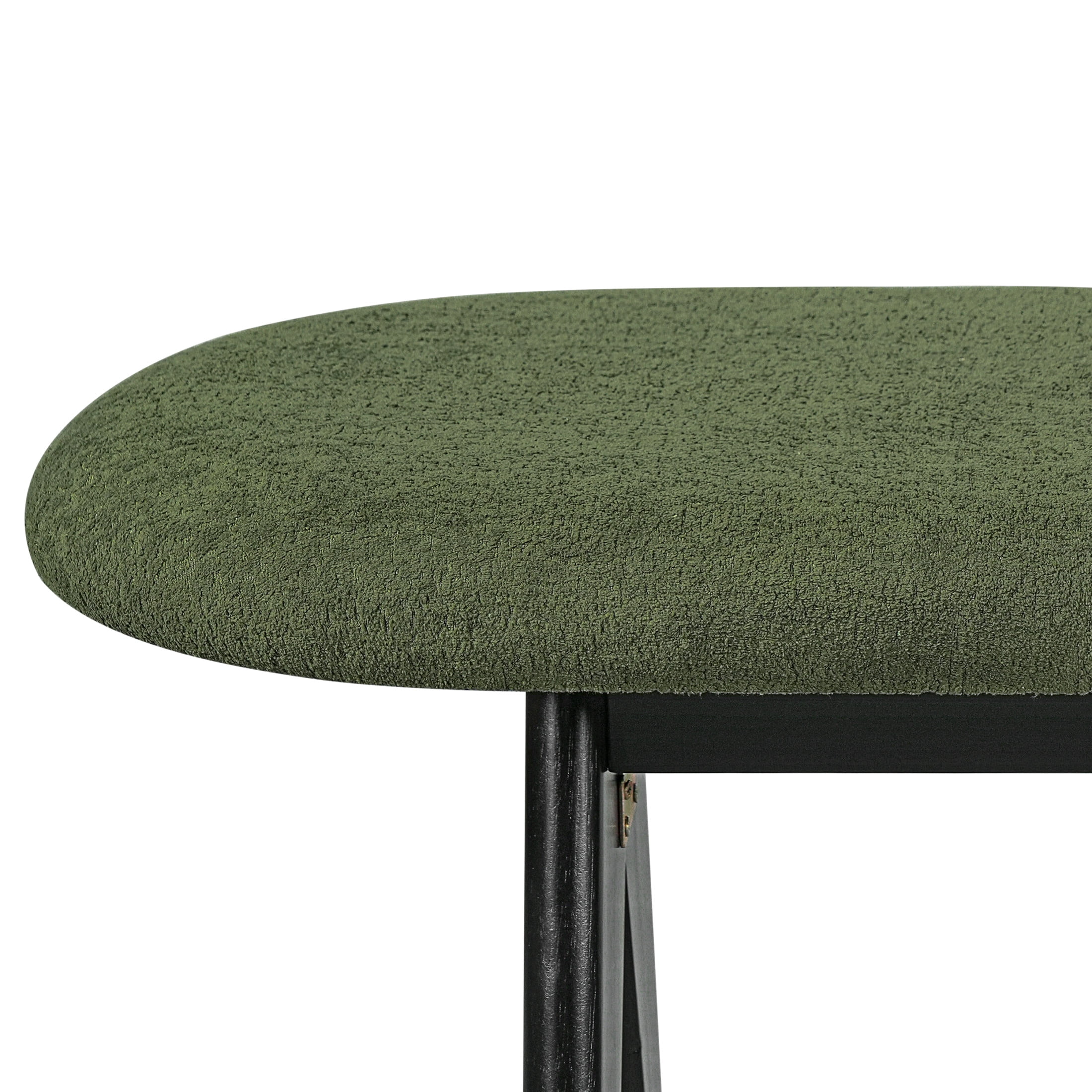 Christopher Knight Home 53" Modern Upholstered Entryway Bench with Black Wood Legs, Green