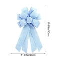 thumbnail image 3 of Handmade Oversized Bow Decoration, Imitation Linen Solid Color Ribbon Pendant for Party Wedding Holiday, Hanging Ornament for Door Wall Tree Home Decor, 3 of 5