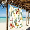 thumbnail image 2 of Ryvnso Christmas Poinsettia Flower Oversized Beach Towel Microfiber Bath Blankets Swimming Fitness 37" x 74", 2 of 5