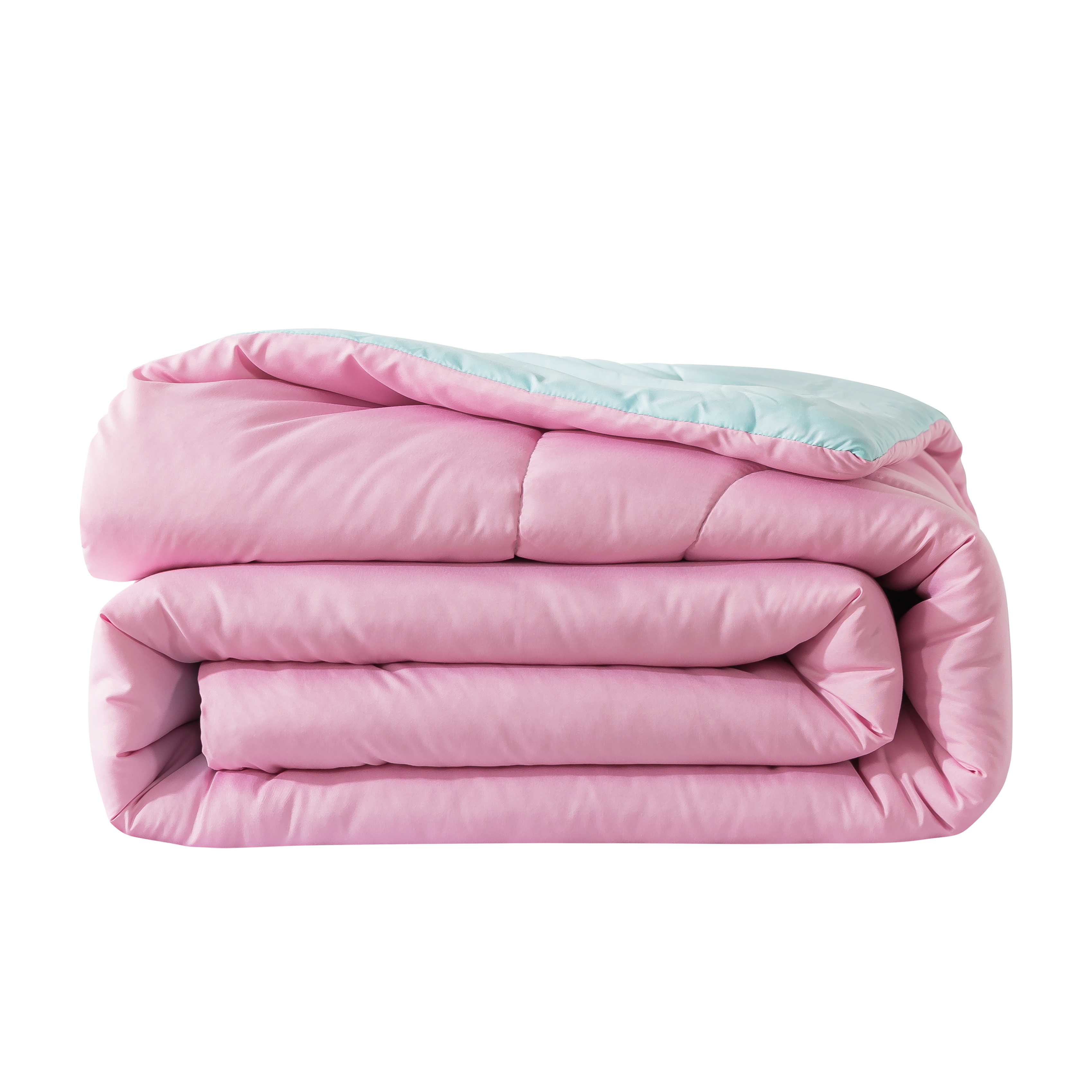 Mainstays Reversible Microfiber Comforter, Pink/Teal, Twin/Twin XL, Adult, Unisex