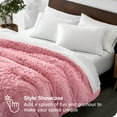 thumbnail image 6 of Bare Home Shaggy Faux Fur Duvet Cover - Ultra Soft - Fluffy Crystal Velvet - King/Cal King, Light Pink, 6 of 8