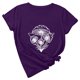 thumbnail image 1 of Camiseta de manga corta con cuello redondo y estampado de jersey suelto de verano para mujer Camiseta/camisa de manga corta con cuello redondo Pompotops  hfajkhk141689, 1 of 6