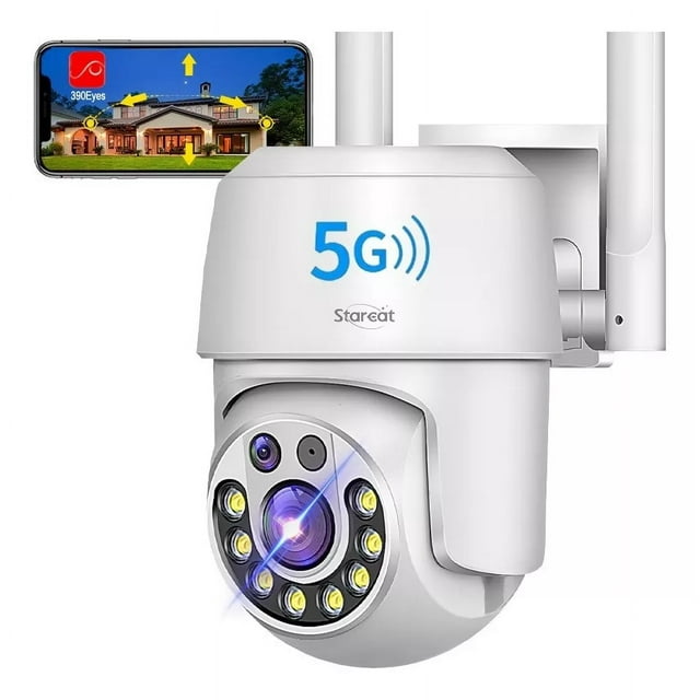 Starcat® Cámara De Seguridad Hd Visión Nocturna 5g/2.4g Wifi Color Blanco