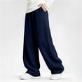 thumbnail image 5 of Miluxas Boys Baggy Sweatpants Wide Leg Casual Sweat Pants with Pockets Elastic Waist Loose Fit Pants Navy 15-16 Years, 5 of 9