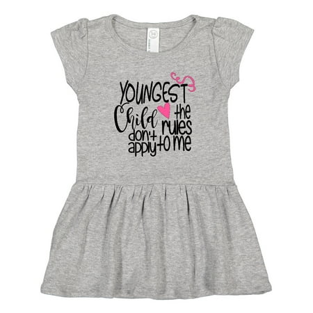 

Inktastic Youngest Child The Rules Don t Apply To Me Girls Toddler Dress