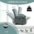 thumbnail image 3 of HSUNNS Power Lift Recliner Chair, Recliners for Elderly with Heat and Massage, Elderly Sofa with Infinite Position, USB and Side Pocket for Living Room Bedroom Home Theater, Blue, 3 of 10