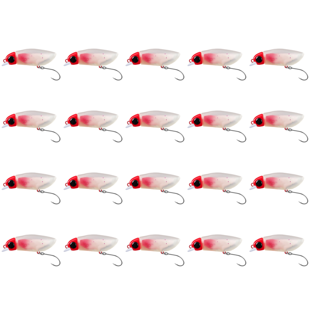 Señuelo Pesca Trucha Flotante Luminoso Microcebo para Insectos 38mm 2 3g Rojo