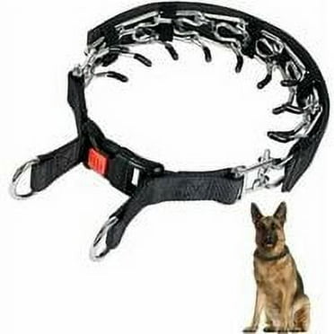 Dog Prong Training Collar, Dog Choke Collar with Snap Buckle, No Pull Dog Collar for Medium and Large Breed Dogs (4.0mm, 60cm)