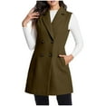 thumbnail image 7 of 2025 Trendy Long Vest for Women Sleeveless Tweed Blazer Fall Jackets Cardigan Outerwear Double Breasted Trench Coats, 7 of 7