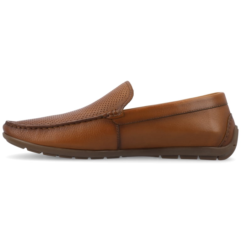 Tremp Leather Driving Shoes Mens 8.5 Brown Slip On Loafers Moc Toe Made In ITALY Tremp Men main image 3