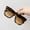 Tortoiseshell Double Tea, variant on Retro Rivet Sunglasses: UV400 Protection, PC Frame & Lens, Universal Style, Big Frame Design for All-Match Outfits, 99% Visible Light Transmission