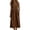 Brown, variant on Women's Split V Neck Sleeveless Maxi Linen Dress Chest Flap Pockets Empire Waist Side Slit Loose Fit Casual Summer Shift Dress