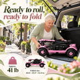 thumbnail image 4 of Ecomobi 4 Wheel Foldable Mobility Scooter for Senior with Removable Dual Lithium Battery, 41 lbs Lightweight Powered Wheelchair for Adult,300 lb Capacity,Travel Scooter for Elderly,Pink, 4 of 9