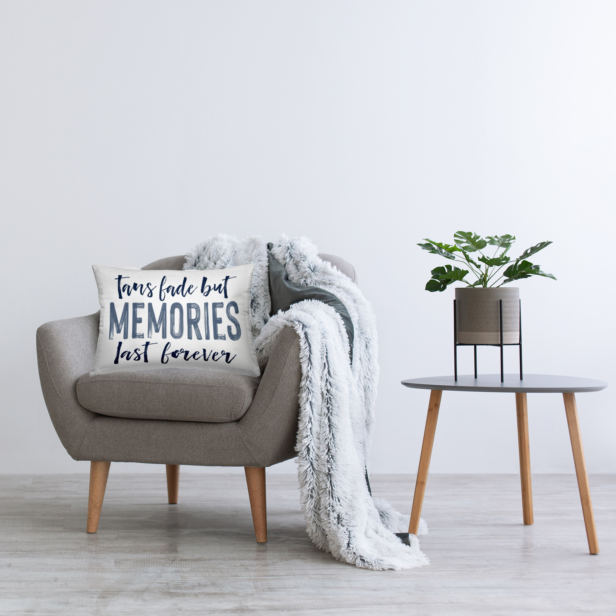 Stupell Industries Summer Memories Last Forever Decorative Printed Throw Pillow, design by Lettered and Lined