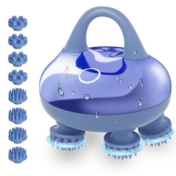 Comfier Cordless Scalp Massager with 3 Kneading Modes,Waterproof, Head & Pet Scratcher,Gift for Women(Blue).