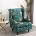 thumbnail image 4 of Stretchable Thick Polyester Wingback Chair Covers Furniture Protector Wing Chair Green, 4 of 8